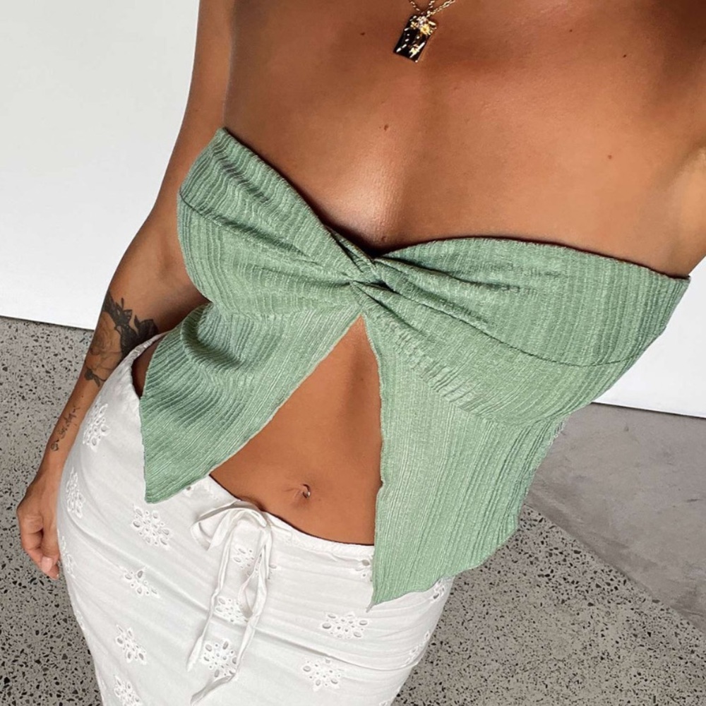 Princess Polly “Mani Top” / open-cute tube top - Green